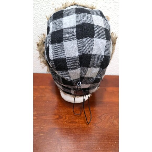 Igloos Unisex Winter Plaid Fur-Lined Trapper Hat With Ear Flaps Size L/XL - Picture 5 of 8